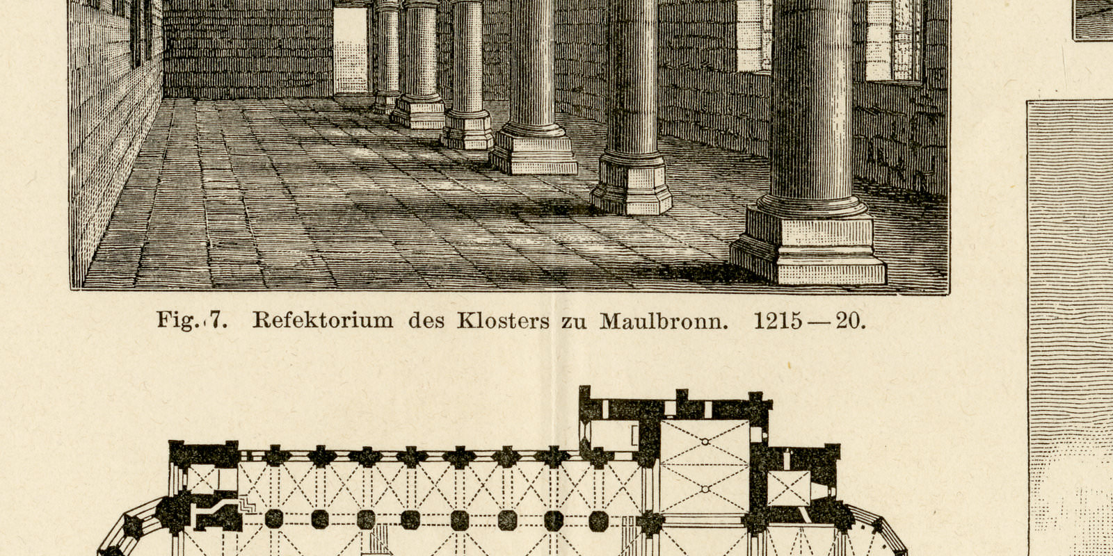 Architektur VIII ca 1893 historische Bildtafel Holzstich
