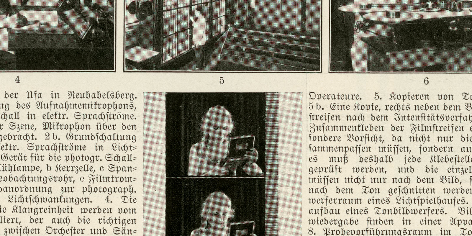 Film I - II ca 1933 historische Bildtafel Autotypie