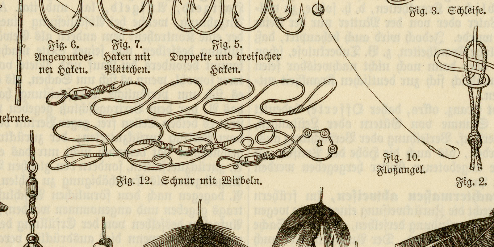 Angelfischerei ca 1893 historische Bildtafel Holzstich