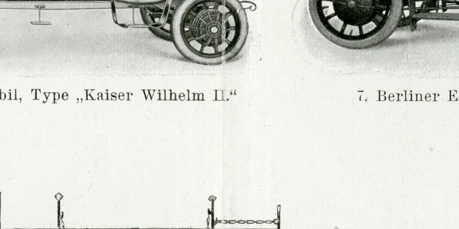 Motorwagen historische Bildtafel Holzstich ca 1907