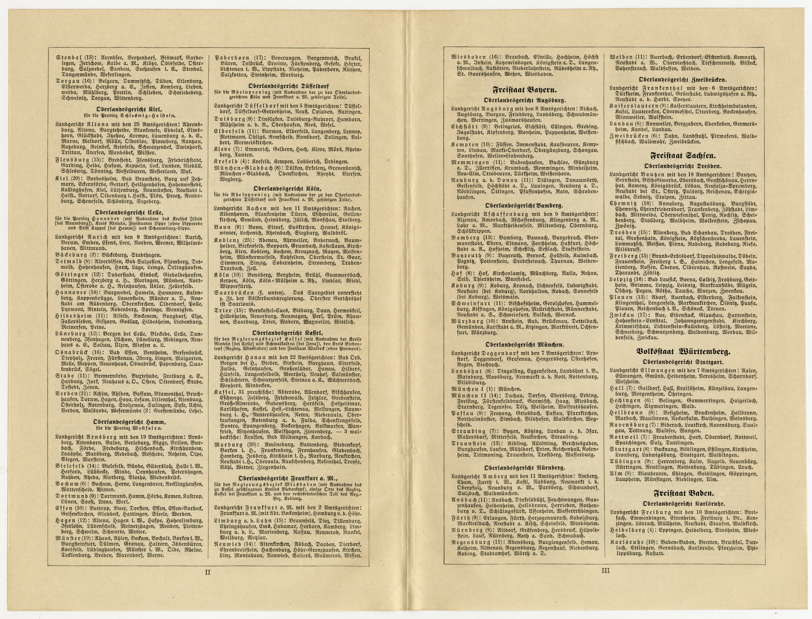 Gerichtsorganisationen im Deutschen Reich ca 1926 historische Bildtafel Buchdruck