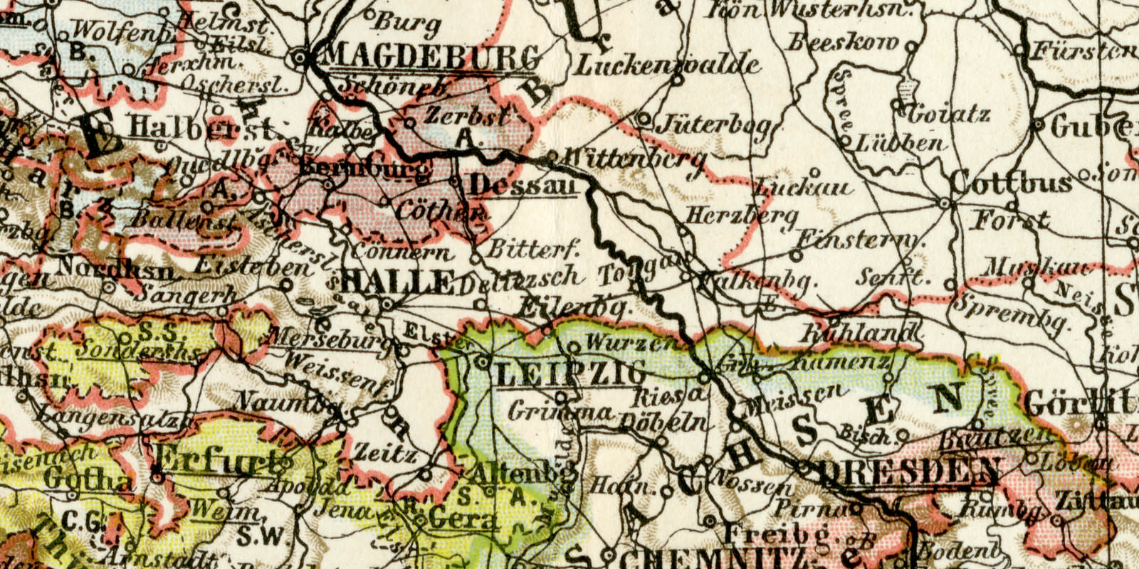Politische Übersichtskarte des Deutschen Reiches historische Landkarte Lithographie ca 1900