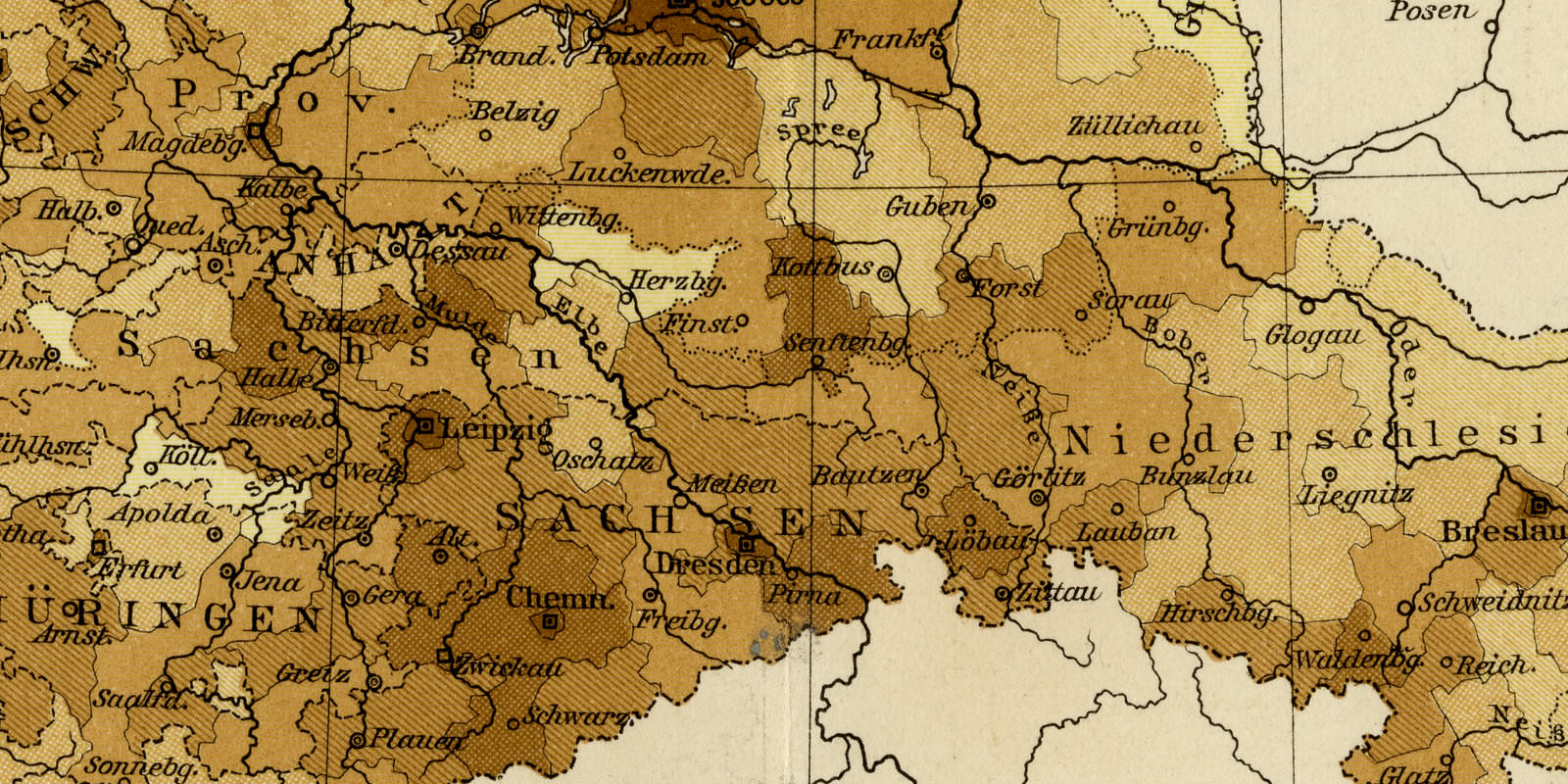 Deutsches Reich Verteilung Industriearbeiter ca 1925 historische Karte Lithographie
