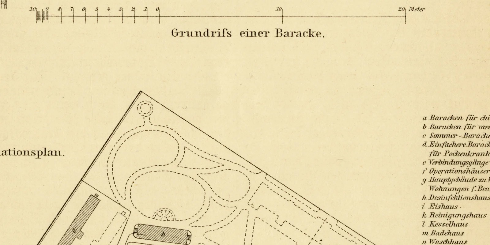 Krankenhaus St. Jakob Leipzig ca 1885 historische Grafik Holzstich