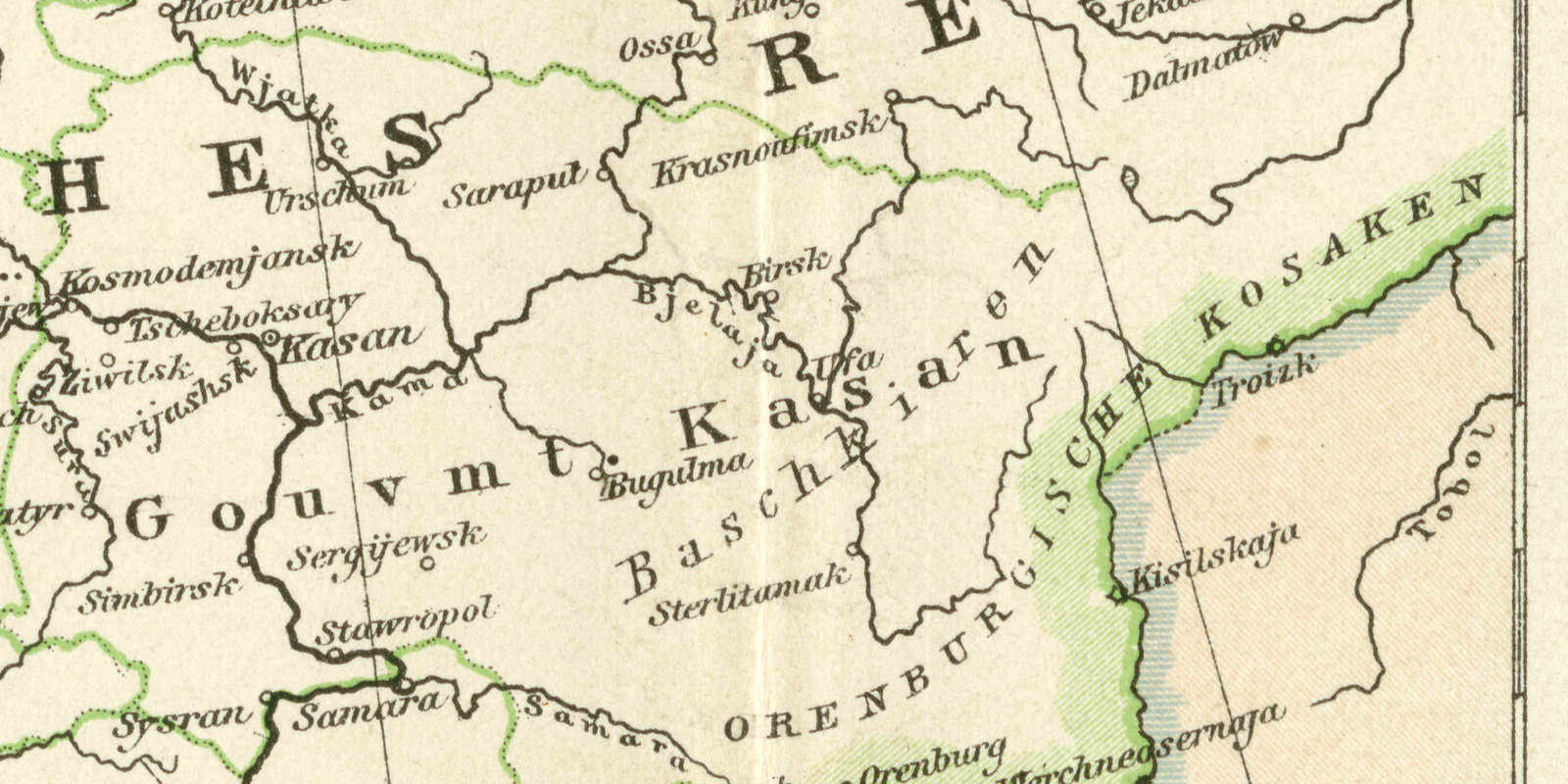 Historische Karte von Russland historische Landkarte Lithographie ca 1900