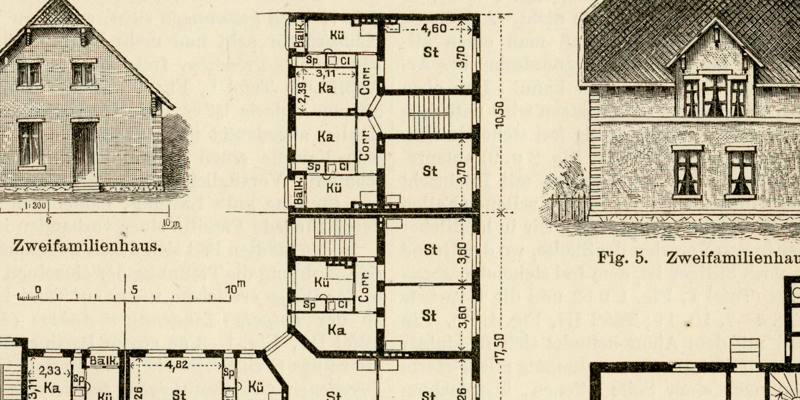 Arbeiterwohnungen III ca 1893 historische Bildtafel Holzstich