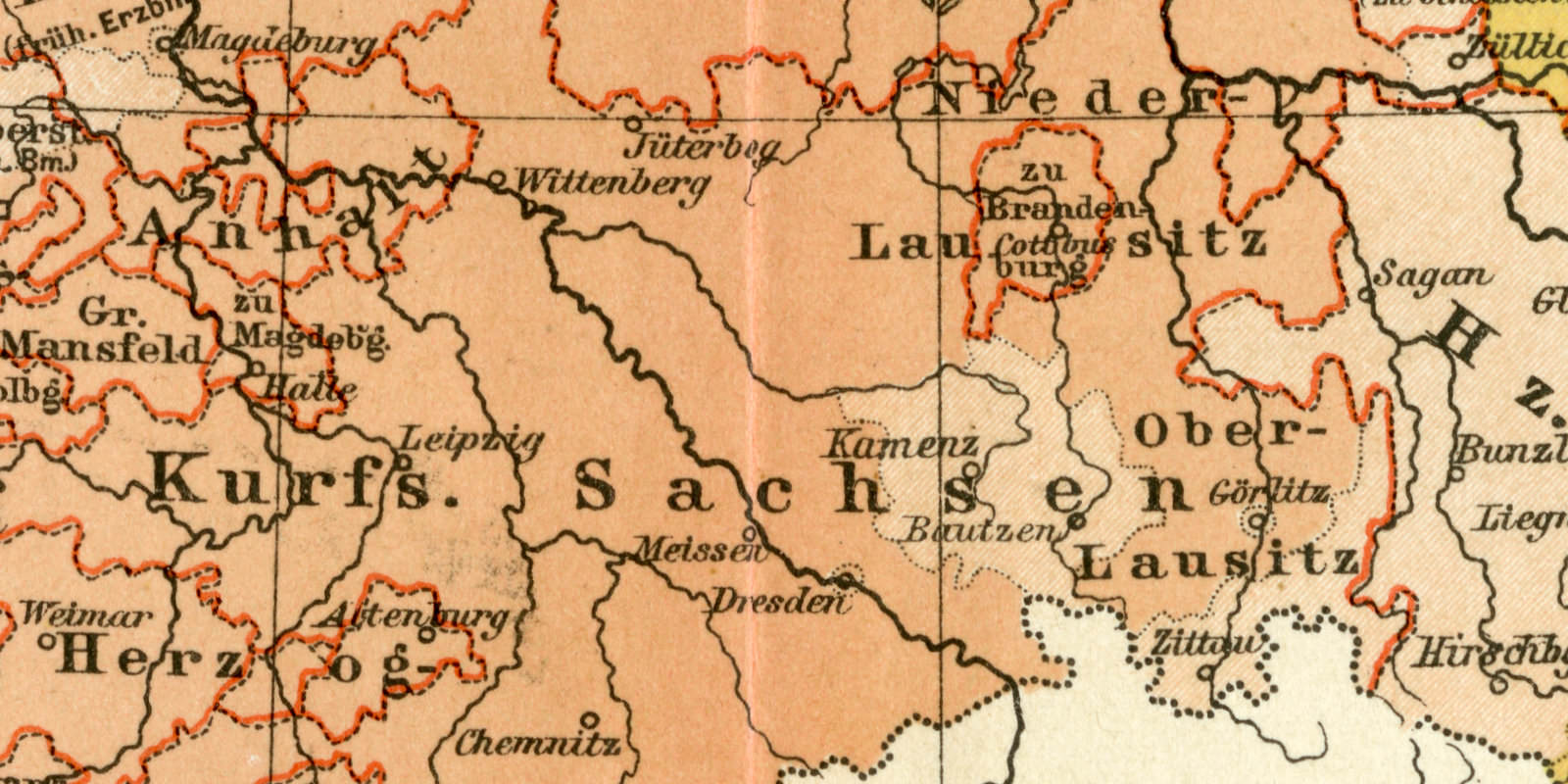 Konfessionskarte des Deutschen Reiches historische Landkarte Lithographie ca 1904