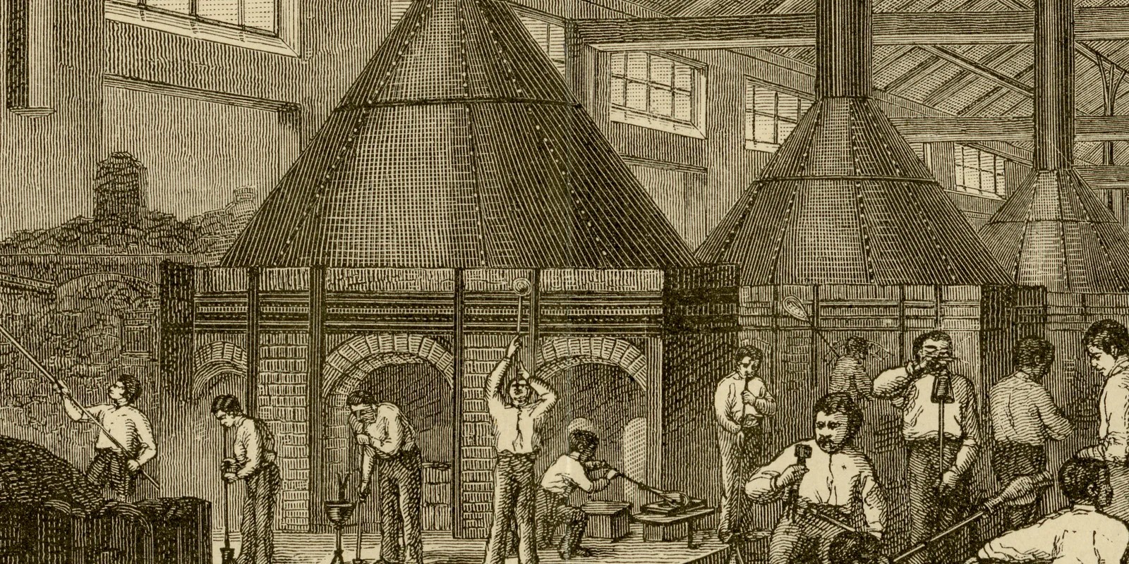 Glas I ca 1884 historische Grafik Holzstich