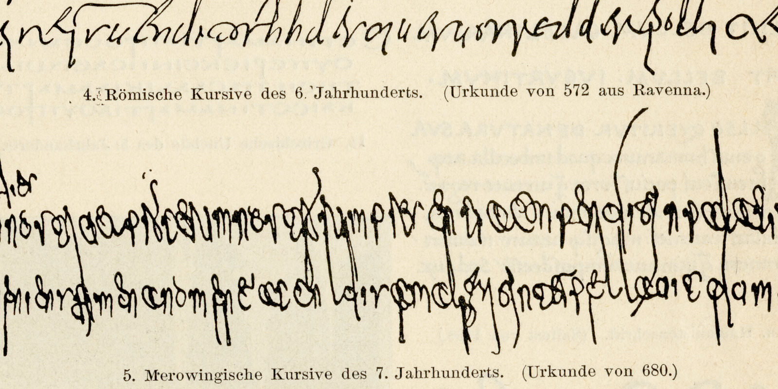 Paläographie I - II ca 1896 historische Bildtafel Holzstich
