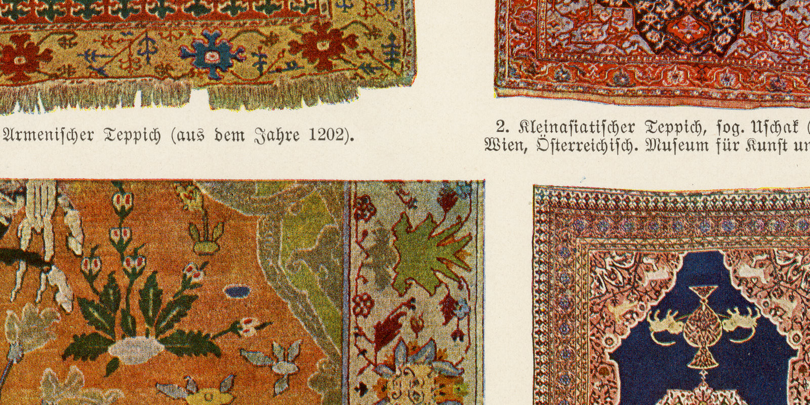 Teppiche I ca 1929 historische Bildtafel Chromotypie