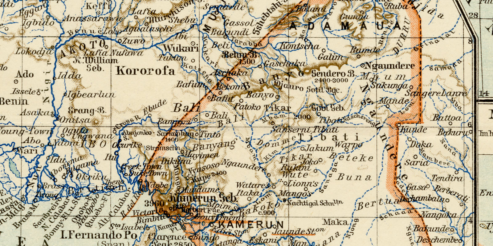 Deutsche Kolonien ca 1899 historische Karte Lithographie