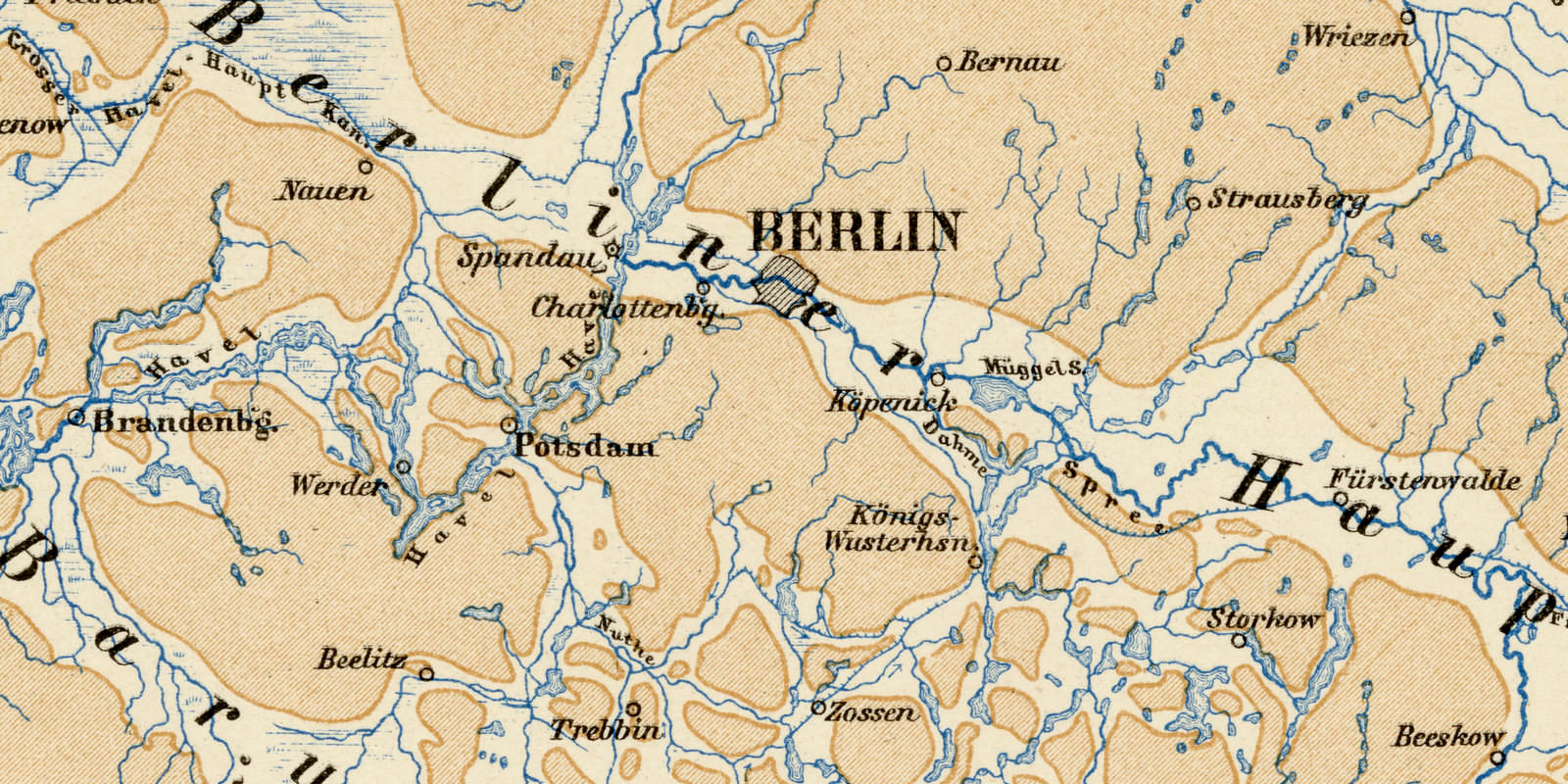 Das ältere Stromsystem in einem Teil Norddeutschlands ca 1900 historische Karte Lithographie