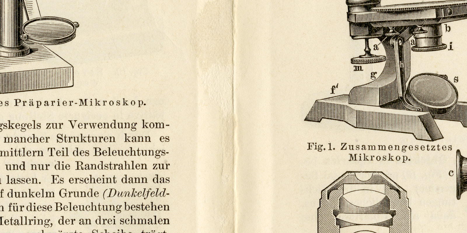 Mikroskope ca 1896 historische Bildtafel Holzstich