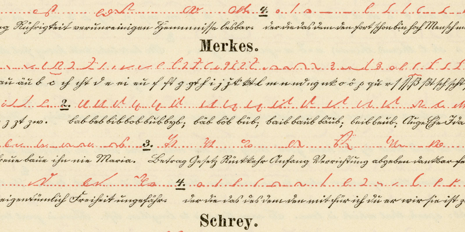 Stenographie III - IV ca 1897 historische Bildtafel Holzstich