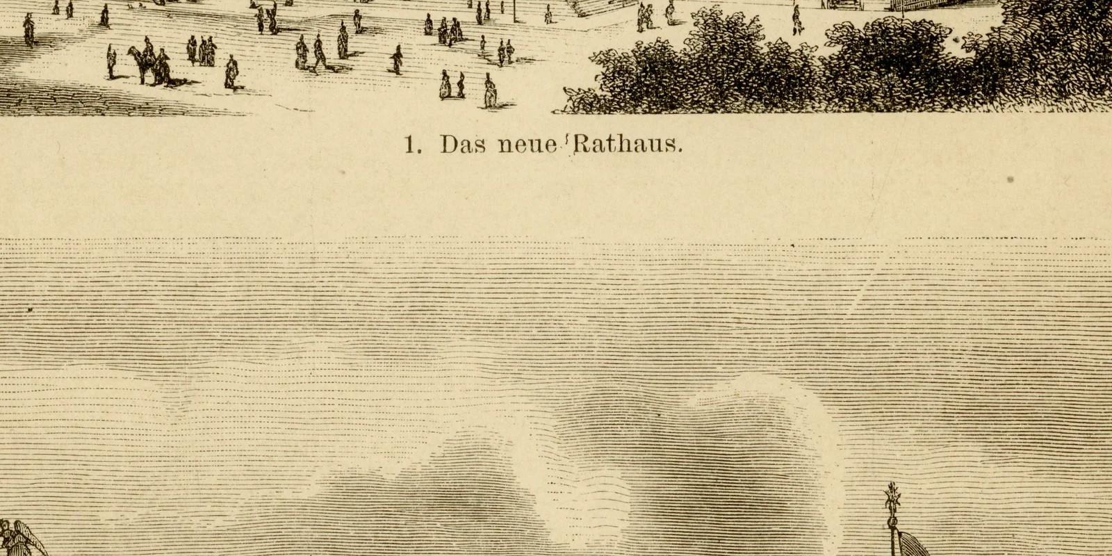 Wiener Bauten ca 1886 historische Grafik Holzstich