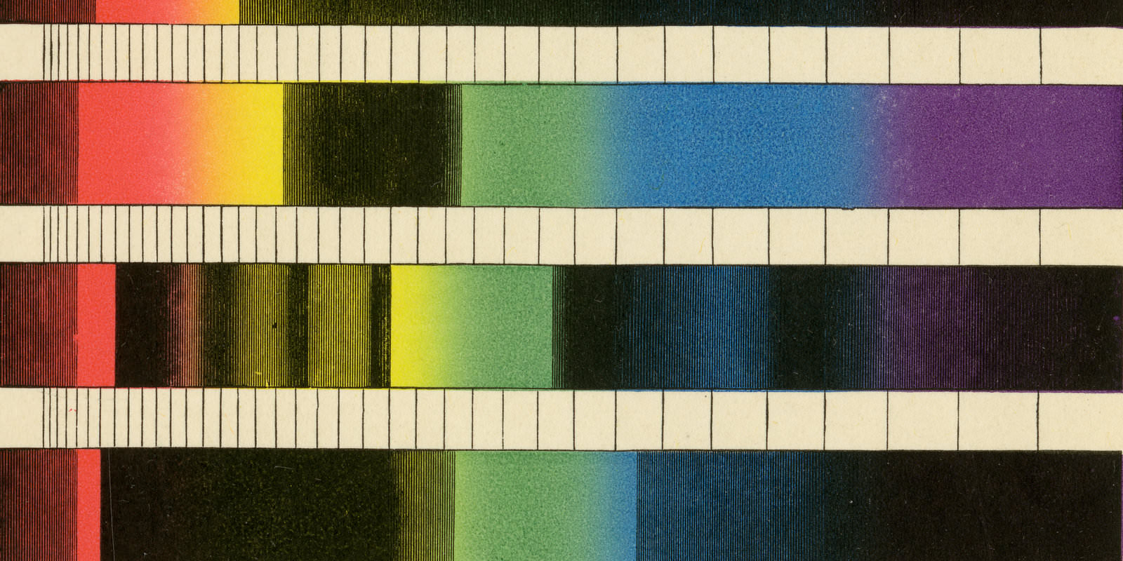 Spektralanalyse II ca 1929 historische Bildtafel Lithographie