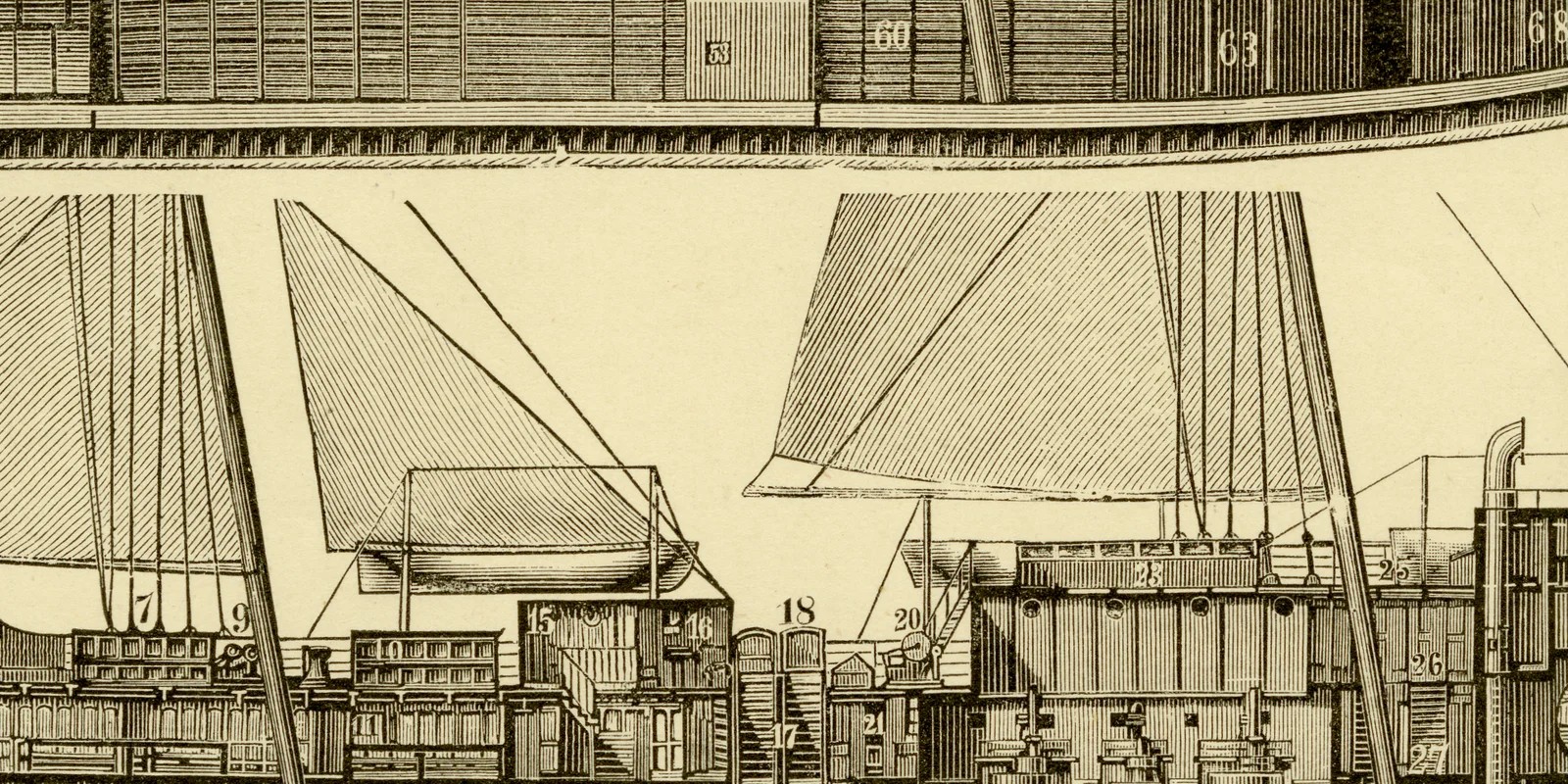 Dampfschiff I ca 1883 historische Grafik Holzstich
