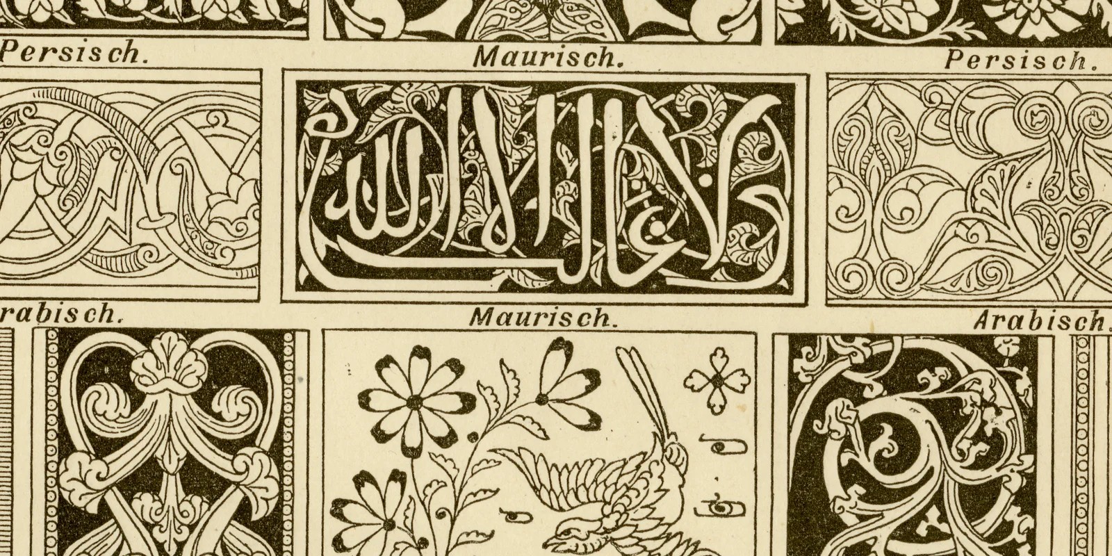 Arabesken ca 1882 historische Grafik Holzstich