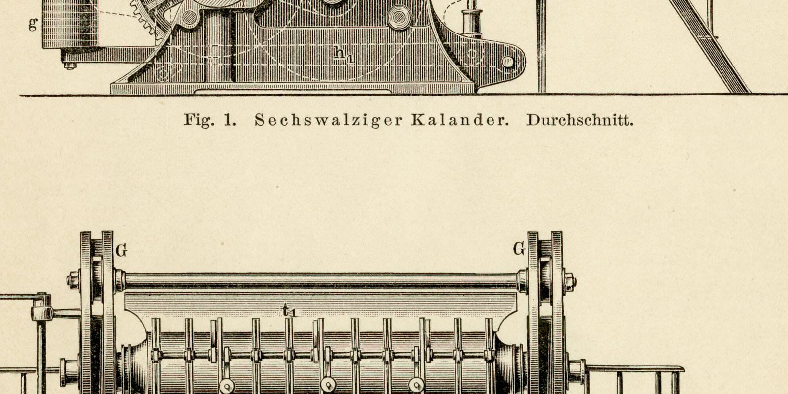 Kalander ca 1895 historische Bildtafel Holzstich