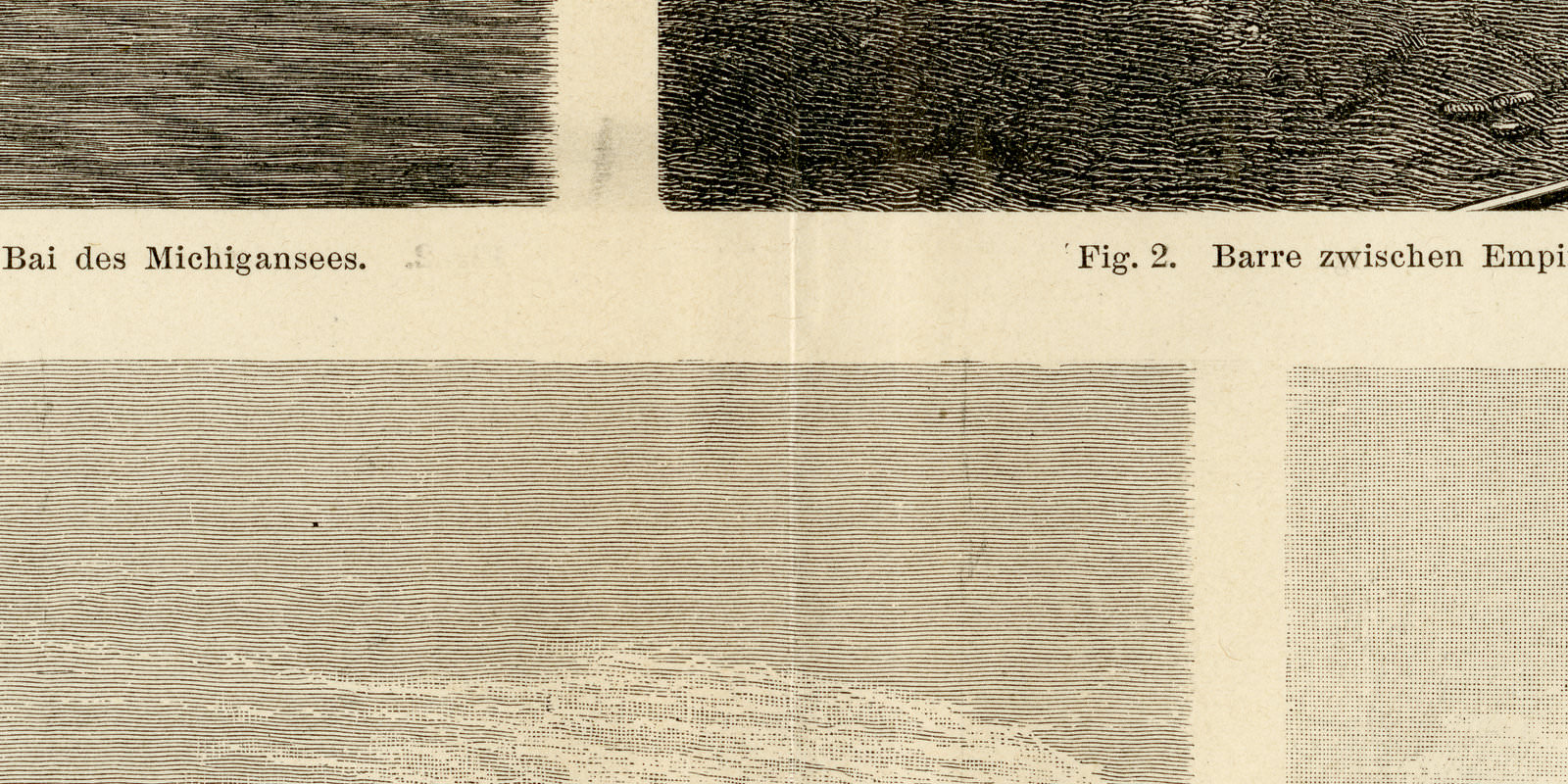 Küstenbildungen ca 1895 historische Bildtafel Holzstich