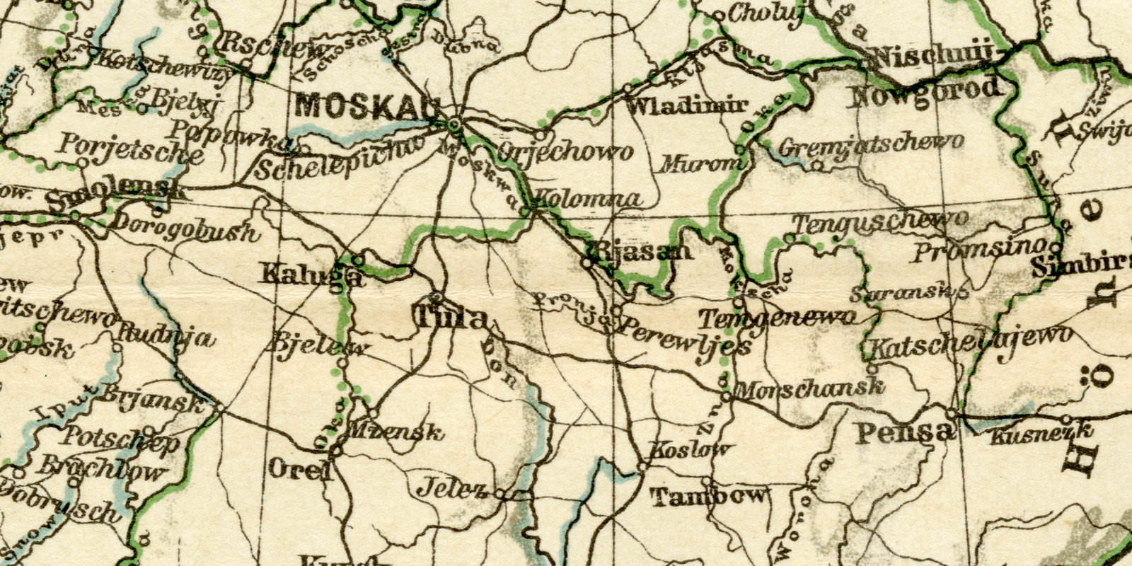 Die Schiffahrtsstrassen im Europäischen Russland historische Landkarte Lithographie ca 1904