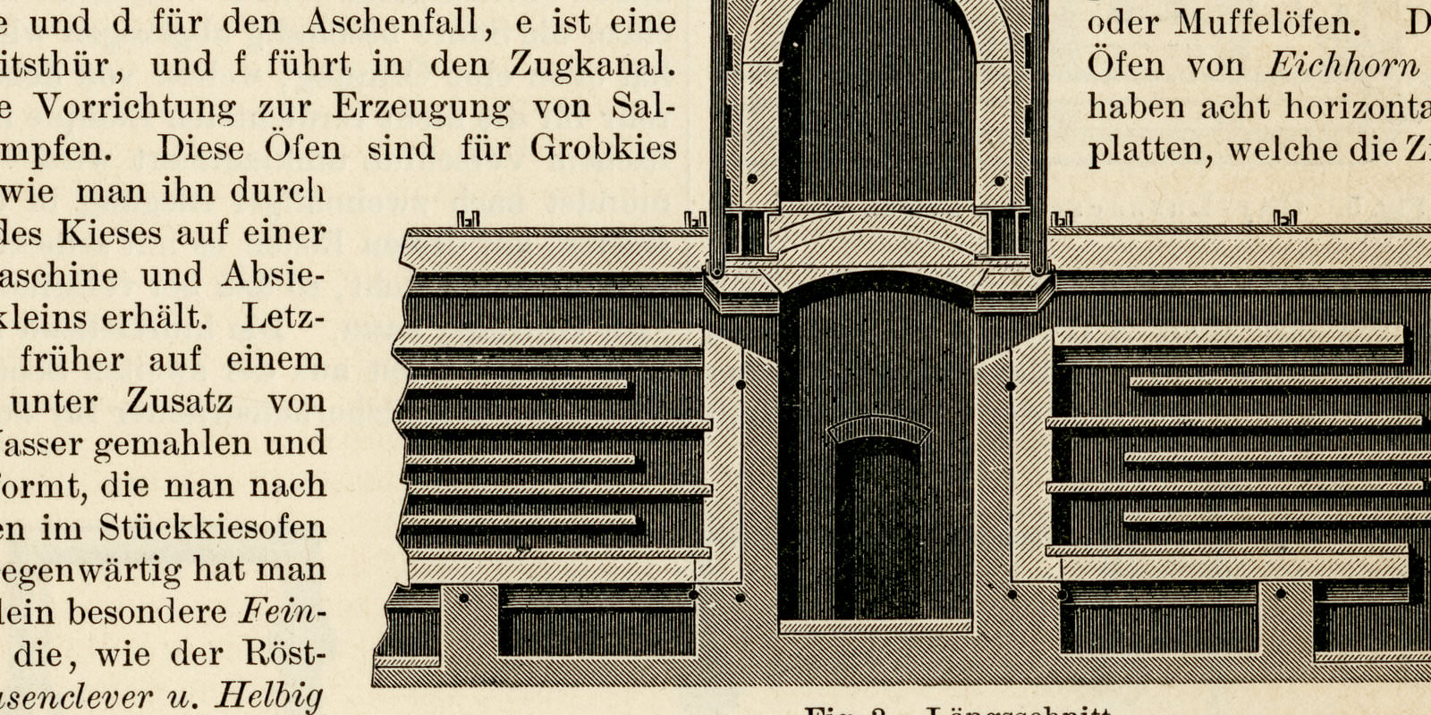 Schwefelsäurefabrikation ca 1897 historische Bildtafel Holzstich