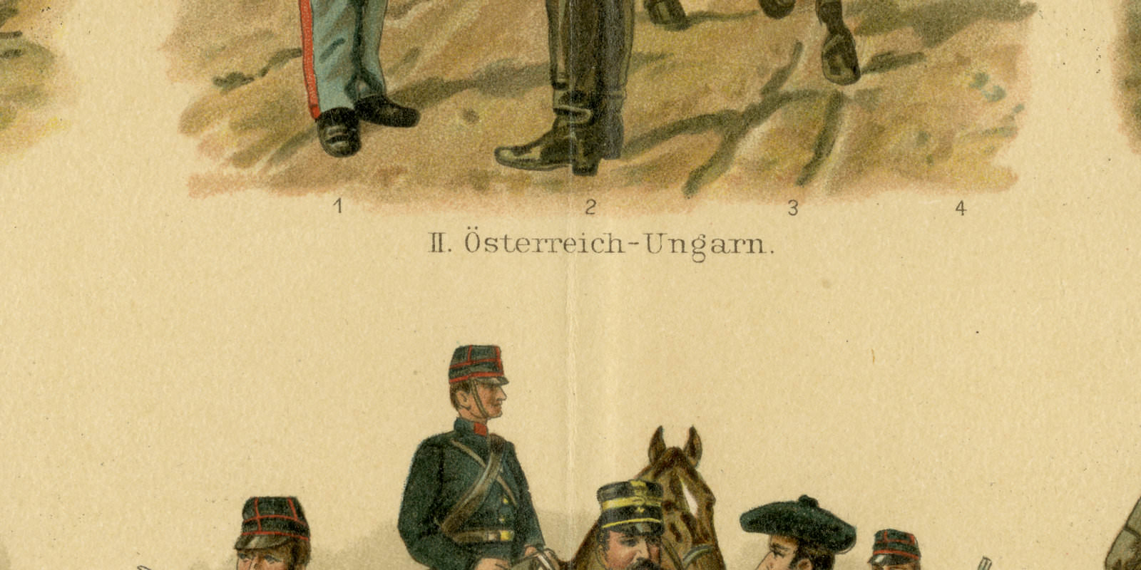 Artillerie ca 1893 historische Bildtafel Chromolithographie
