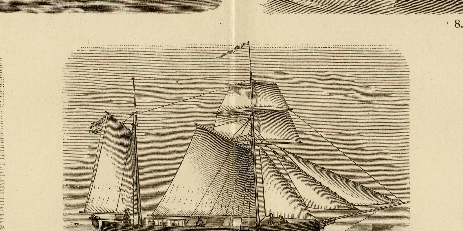 Handelsschiffe ca 1886 historische Grafik Holzstich