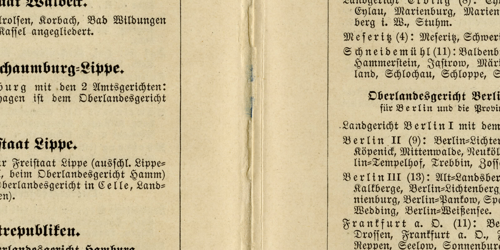 Gerichtsorganisationen im Deutschen Reich ca 1926 historische Bildtafel Buchdruck