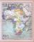 Afrika Landkarte Europäische Besitzungen ca. 1885 Original der Zeit
