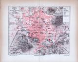 Athen Stadtplan ca. 1885 Original der Zeit