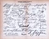 Autographen ber&uuml;hmter Personen I. + II. ca. 1885 Original der Zeit