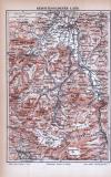 Berchtesgardener Land Landkarte ca. 1885 Original der Zeit