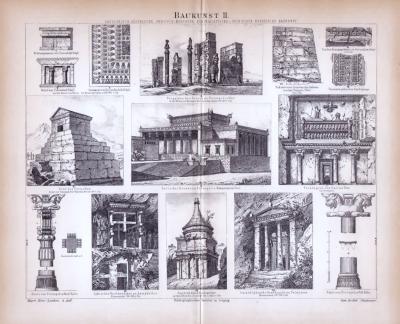 Baukunst II. ca. 1885 Original der Zeit