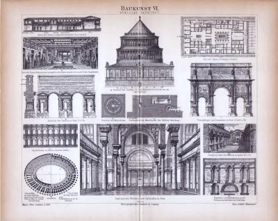 Baukunst VI. ca. 1885 Original der Zeit