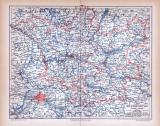 Brandenburg Landkarte ca. 1885 Original der Zeit