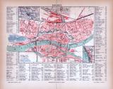 Bremen Stadtplan ca. 1885 Original der Zeit