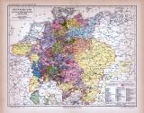 Deutschland Karte Nach dem westfälischen Frieden vom Jahre 1648 ca. 1885 Original der Zeit