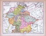 Deutschland Karte Um das Jahr 1000 ca. 1885 Original der...