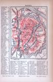 Danzig Stadtplan ca. 1885 Original der Zeit