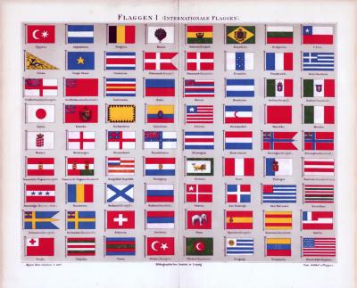 Flaggen I. ca. 1885 Original der Zeit