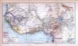 Landkarte von Guinea und Sudan, farbige Lithographie aus...