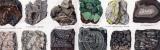 Chromolithographie aus 1885 zeigt Mineralien und...