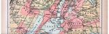 Stadtplan von New York und Umgebung aus 1885 in einer...