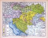 Farbig illustrierte ethnographische Landkarte aus dem...