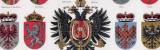 Österreich-Ungarische Länderwappen ca. 1885 Original der Zeit