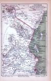 Farbig lithographierte Landkarte der Kolonie Deutsch...
