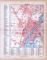 Farbige Lithographie eines Stadtplans von Stettin aus dem Jahr 1885. Maßstab 1 zu 15.000.