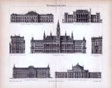 Stich aus 1885 zeigt Wiener Prachtbauten.