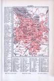 Die Stadt Aachen in der Zeit um 1893 als Stadtplan mit...